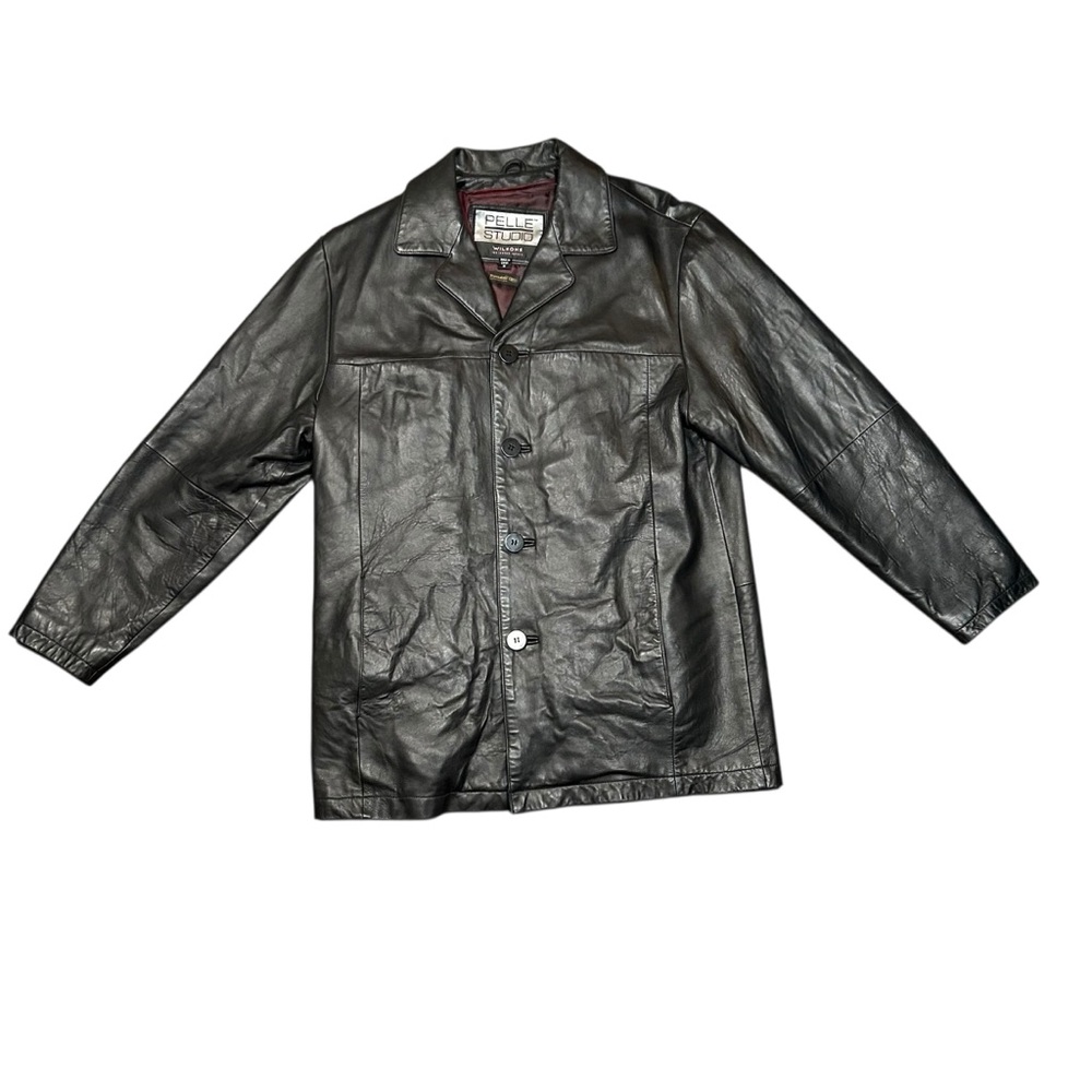 Wilsons Leather Jacket 3M Thinsulate Ultra Lined Biker Moto Black Sz Medium Mens